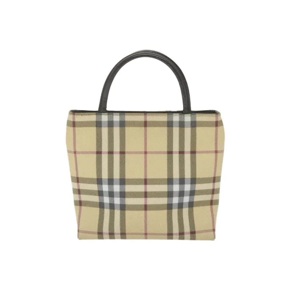 Burberry Vintage Pre-owned Leather handbags Beige Dames