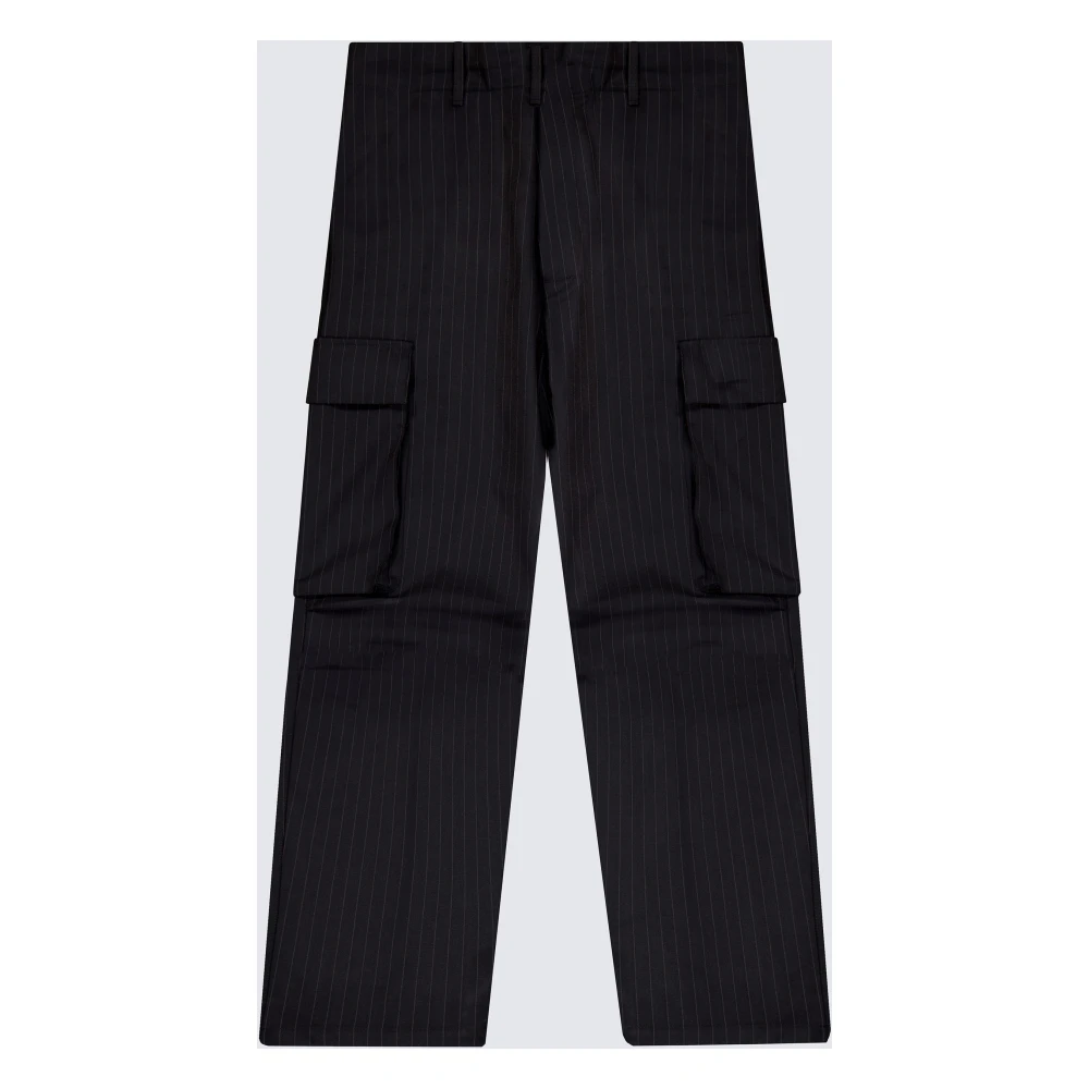 Laneus Cargo Stijl Wol Cargo Broek Black Heren