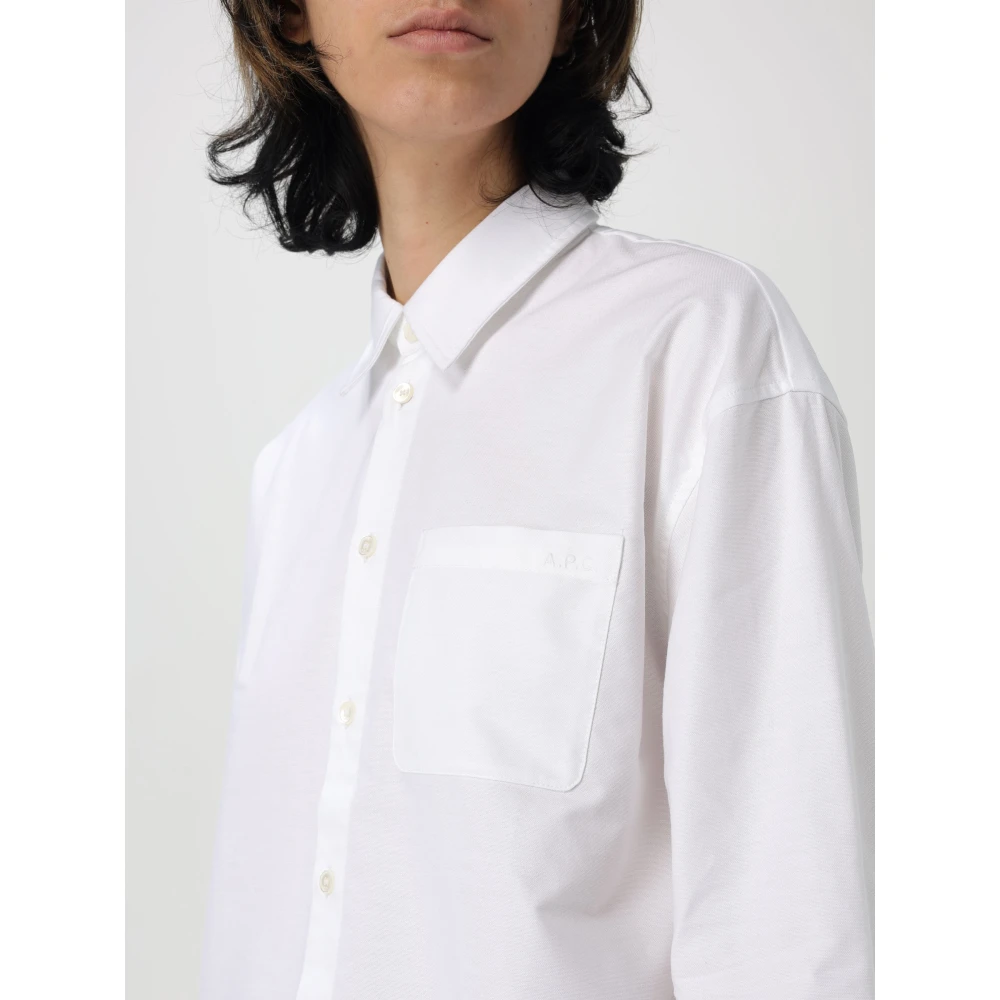 A.p.c. Geborduurd Denimjack White Dames