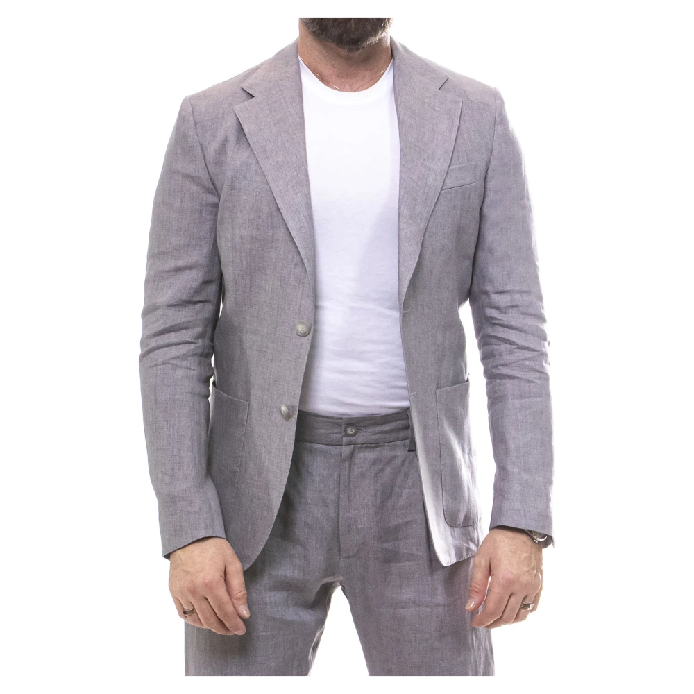Fay - Jackets > Blazers - Gray - Fay - Modalova