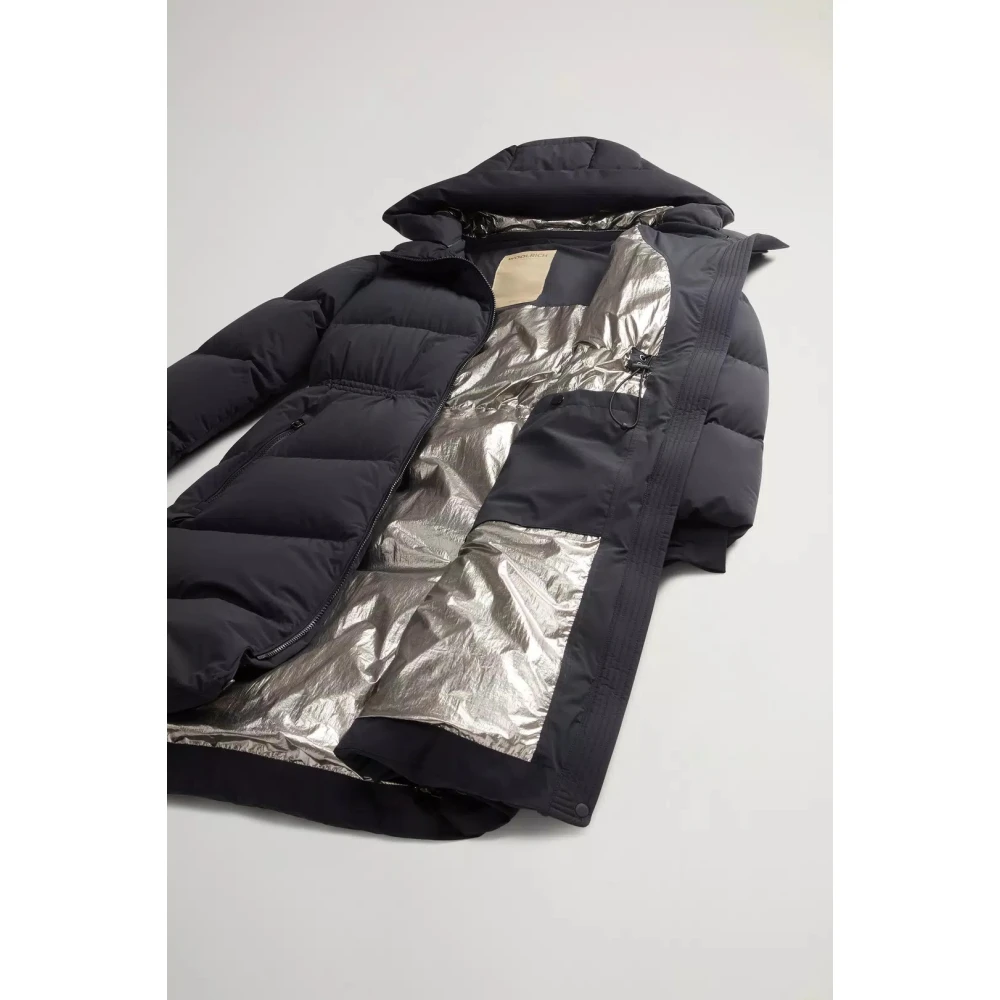 Woolrich Aurora Long Down Stretch Parka Black Dames