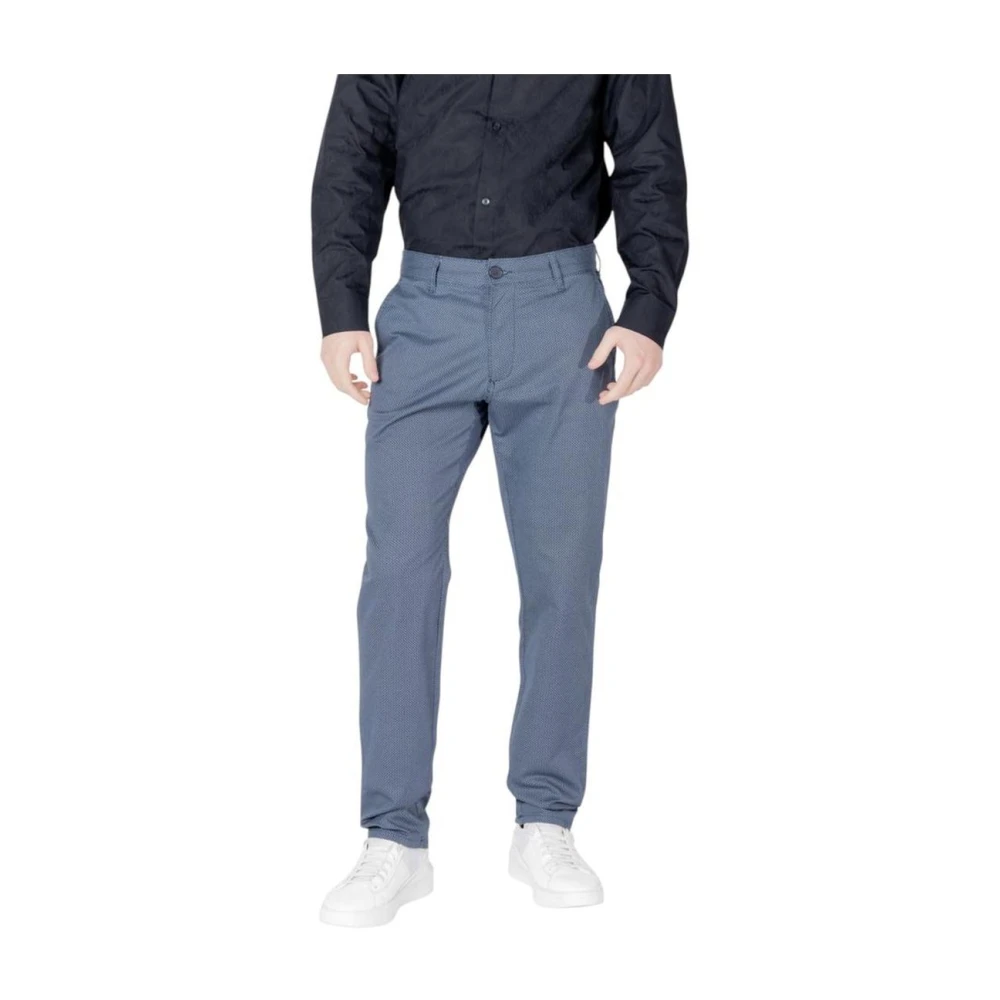 Armani Exchange Herr Blå Byxor W38, Bomull, Bomull Skinny Byxor
