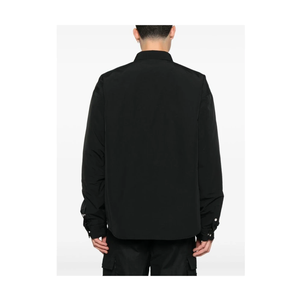 Purple Brand Gewatteerd Zwart Buitenkleding met drukknoopsluiting Black Heren