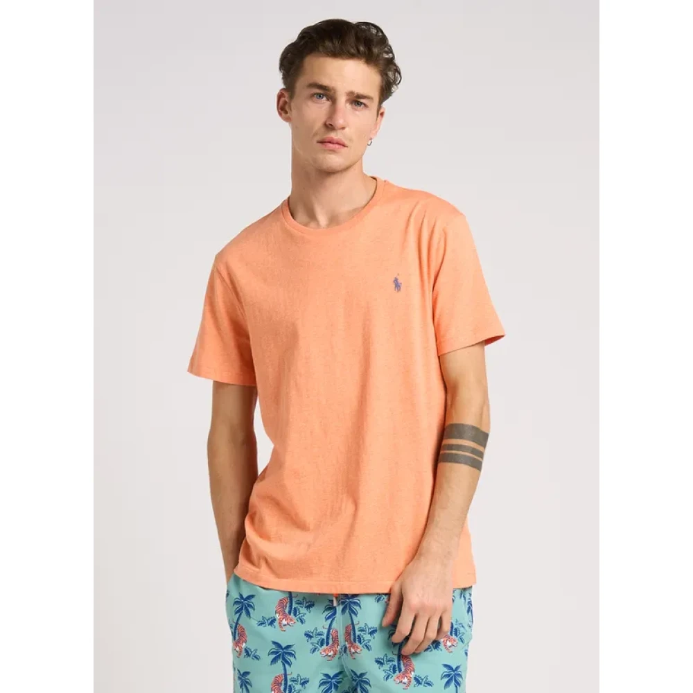 Ralph Lauren Koraal Klassiek Logo T-Shirt Orange Heren