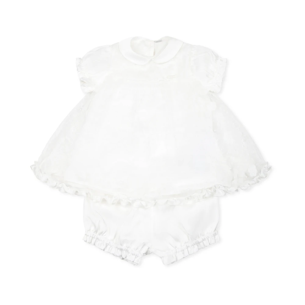 Monnalisa Girls White Sets,, Elegant Suit Dress Culottes Medium