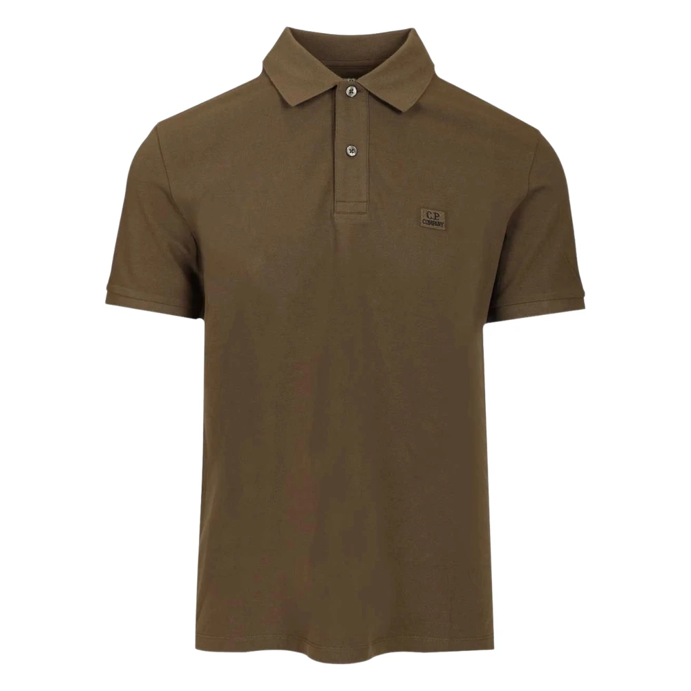 C.p. Company Men's Brown Logo Polo - Polo Shirts - Xl - Tops