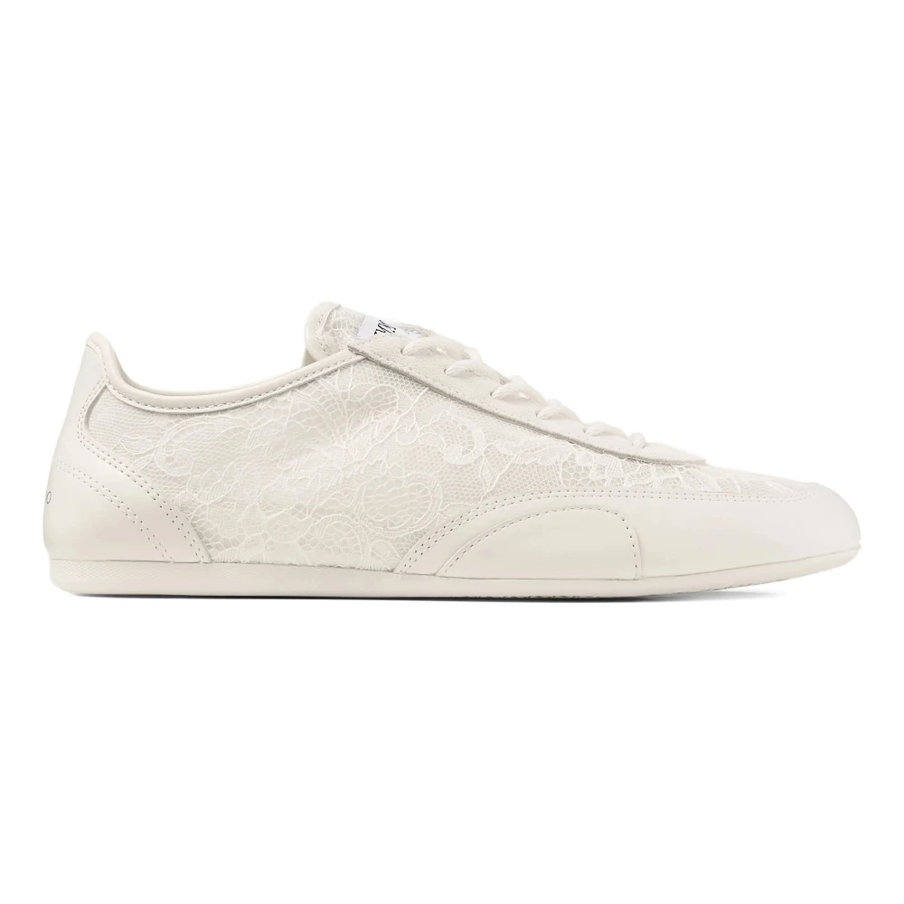 Jimmy Choo Women's White Sunny Lace Low-Top Trainers