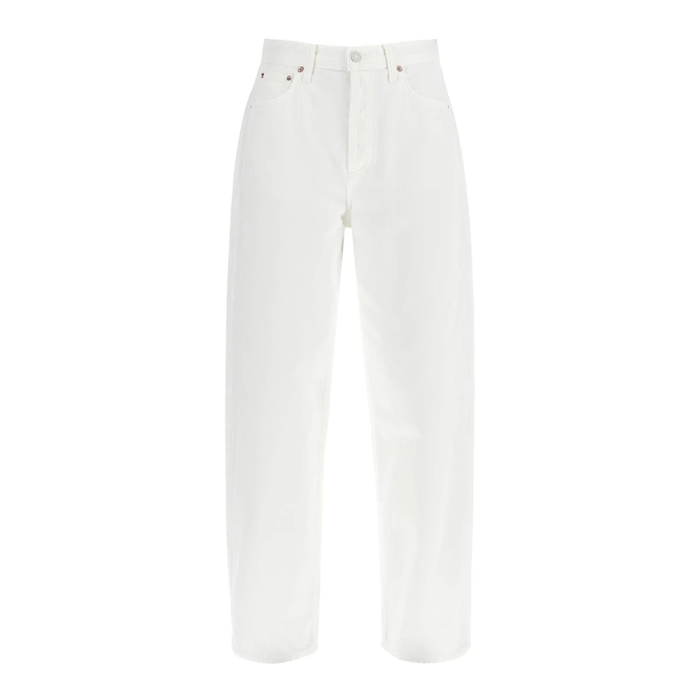 Agolde Geregenereerde katoenen Baggy Jeans White Dames