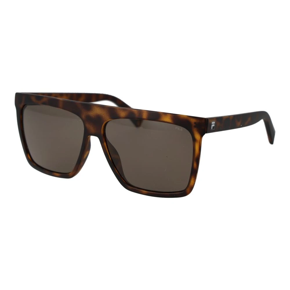 Fila Men's Brown Rectangle Sunglasses - Sunglasses - One Size - Accessories