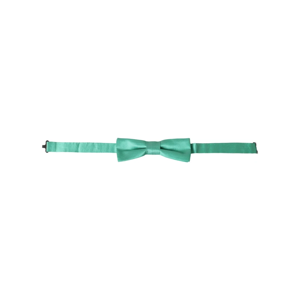 Dolce & Gabbana Green Mint Silk Adjustable Neck Men's Bow Tie - Male - Bow Ties - One Size - Accessories