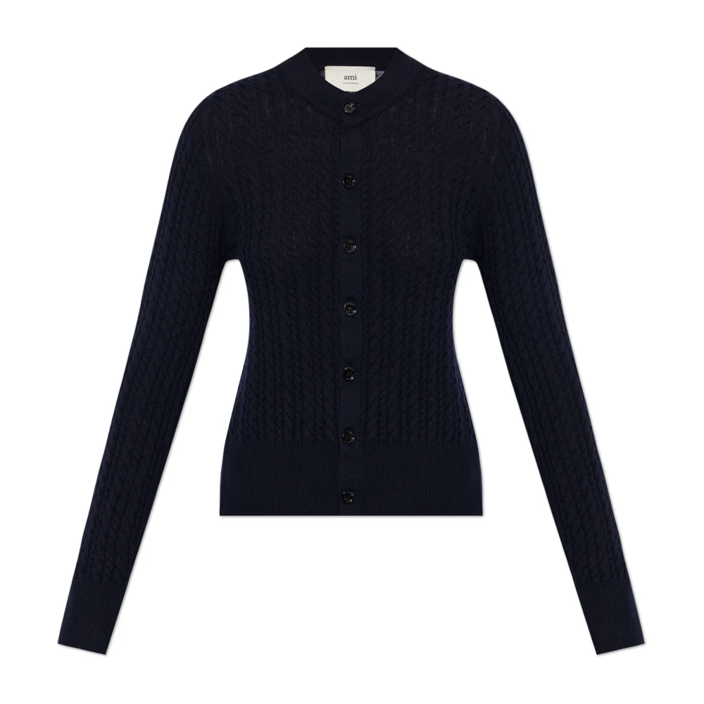 Ami Paris Wollen Vest Blue Dames