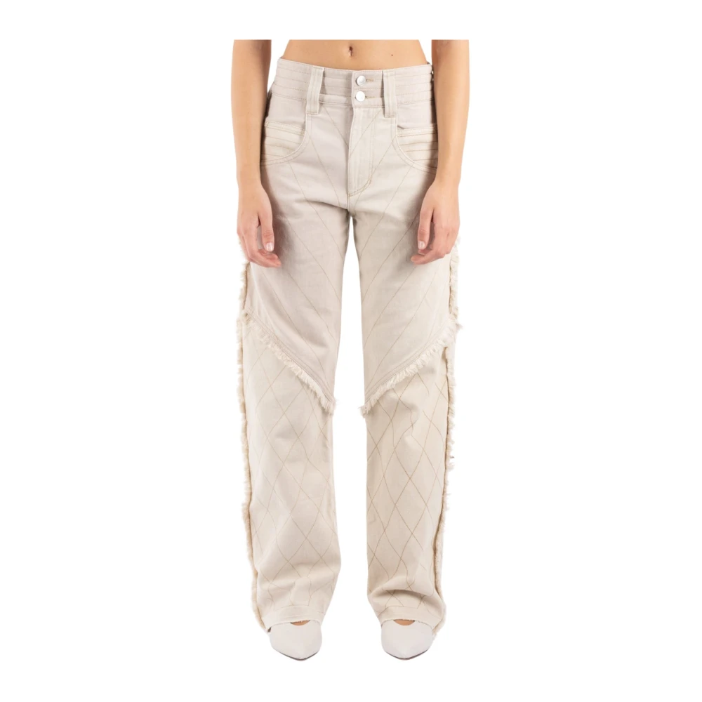 Isabel marant Ivoor Straight Pants Update Garderobe White Dames