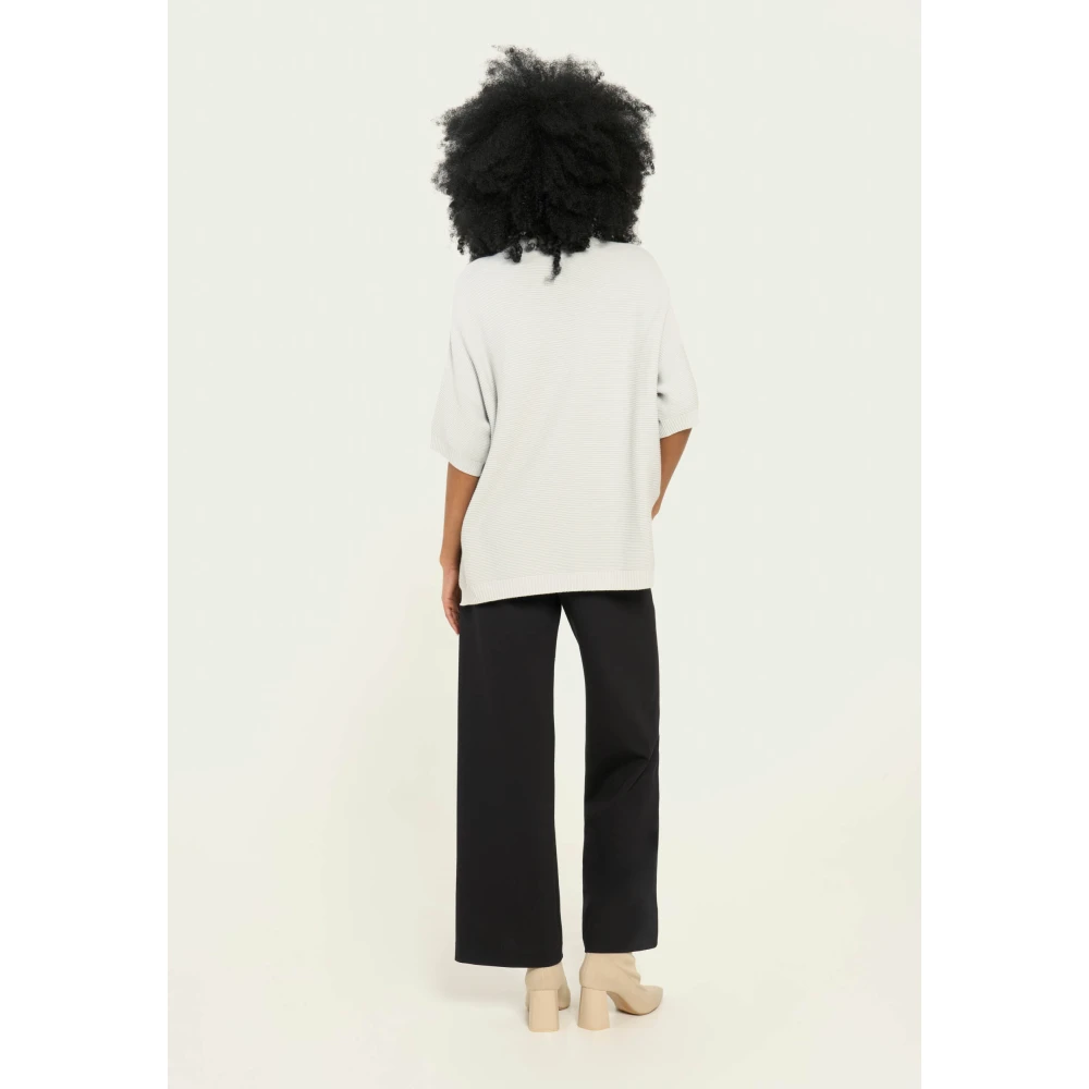Vicario Cinque Kraterhals Sweater White Dames