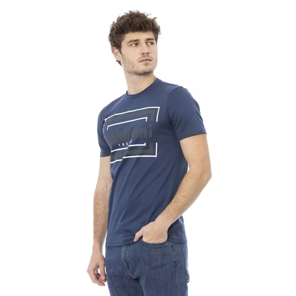 Baldinini Blauw Katoen Stijlvol T-shirt Blue Heren