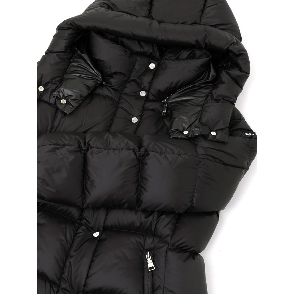 add Gewatteerde jas met afneembare capuchon Black Dames