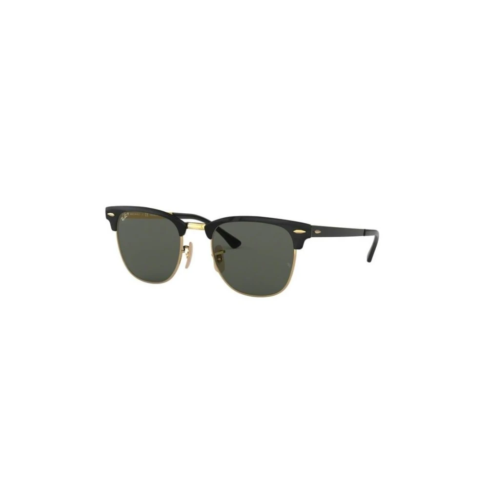 Ray - Ban Unisex Black Rb3716 Clubmaster Metal 187/58 Sunglasses Metal G15 Squared Polarized - Image 3