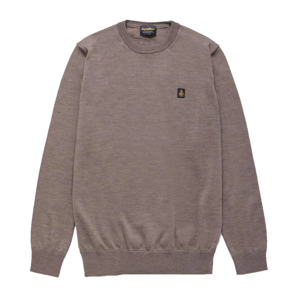 RefrigiWear Beige Pullover met Voorlogo Beige Heren