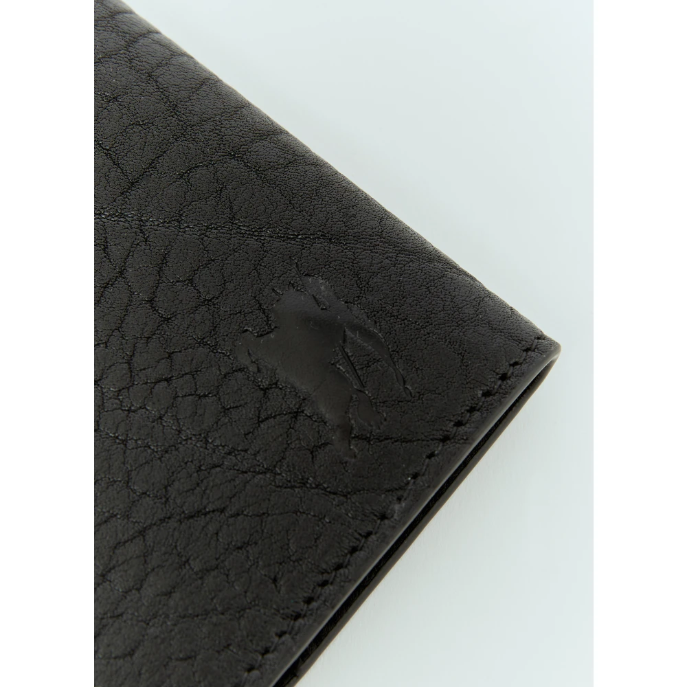 Burberry Schaken Vouwkaarthouder in leer Black Dames
