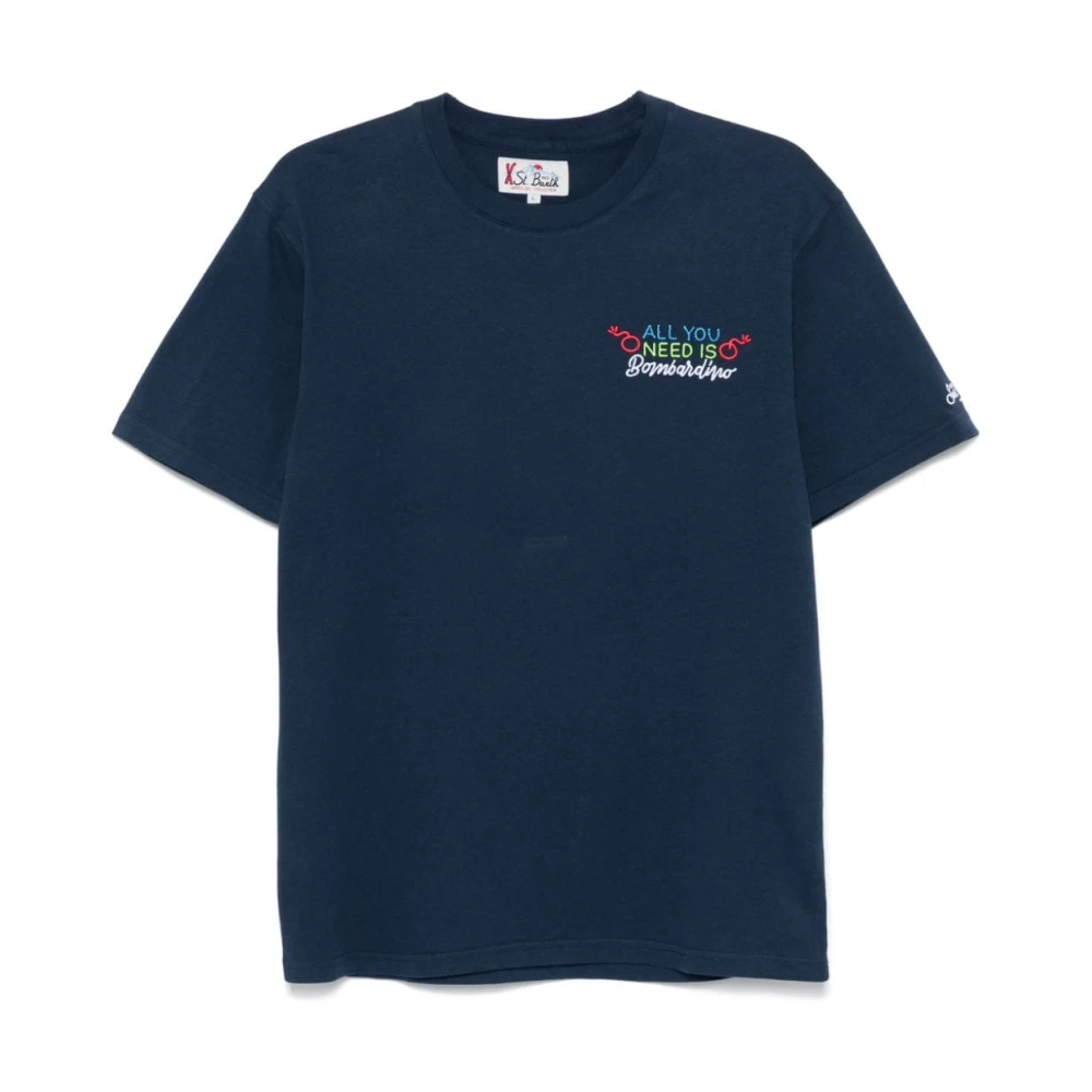 MC2 Saint Barth Stijlvolle T-shirts en Polos Blue Heren