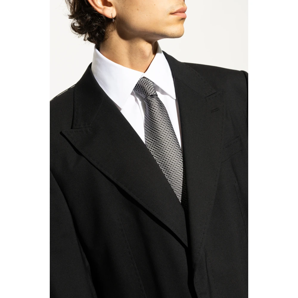 Brioni Zijden stropdas Black Heren