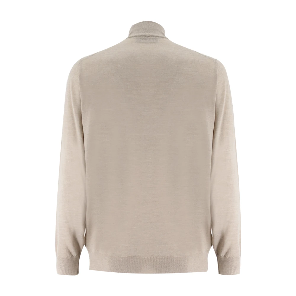 Fedeli Elegant Half-Zip Jumper Beige Heren