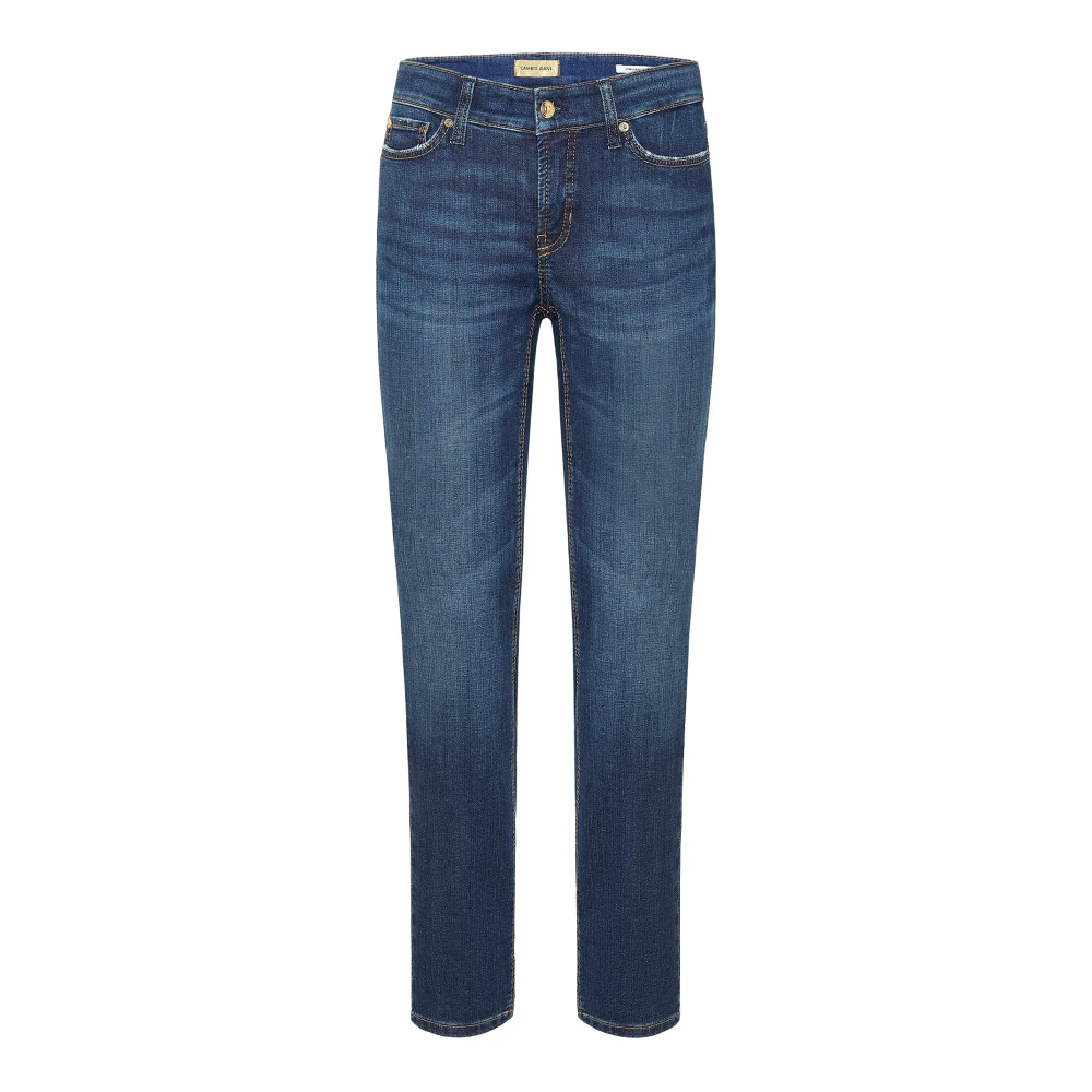 Cambio Blå Piper Cropped Jeans Blue, Dam