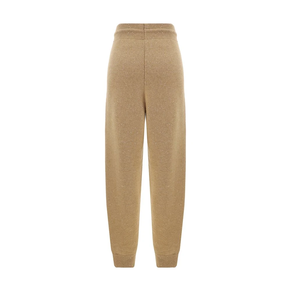 Fabiana Filippi Paillet Jogger Wollen Broek Brown Dames