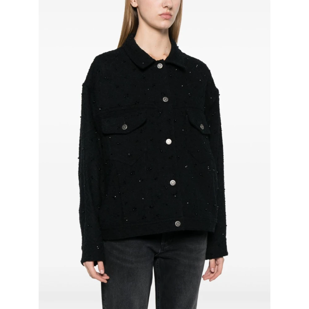 Golden Goose Zwarte Denim Jack voor Stijlvolle Look Black Dames