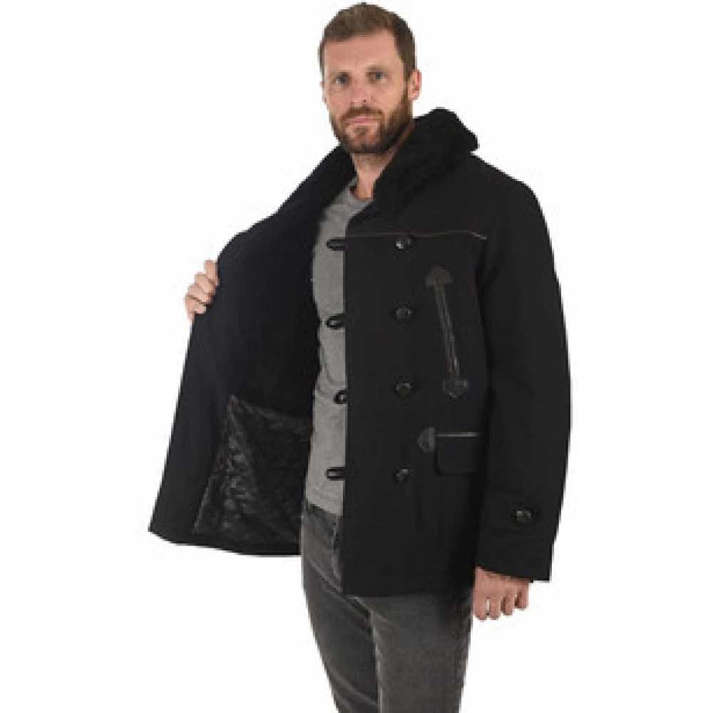 La Canadienne Zwarte Canadese militaire jas Black Heren