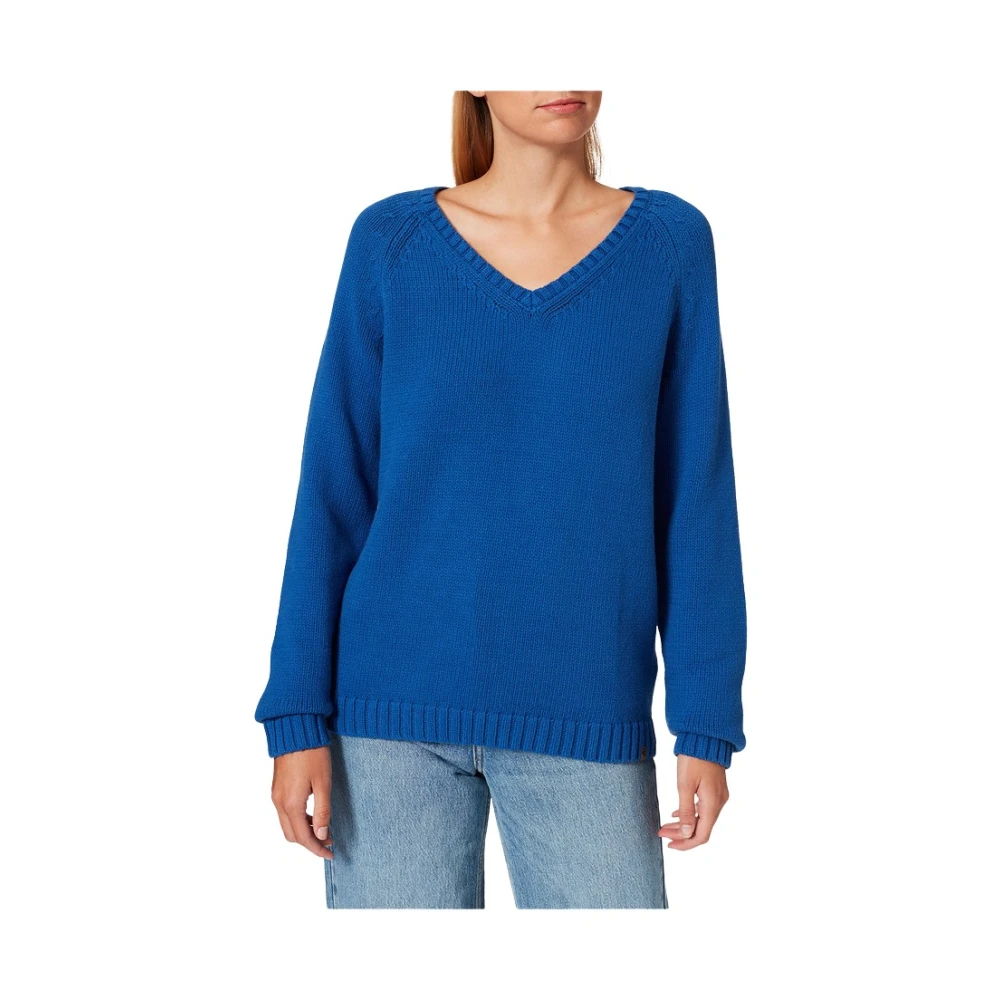 Camel active Gebreid Cobalt Sweater Blue Dames