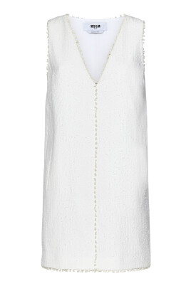 robe-mini-sans-manches-blanche-chic