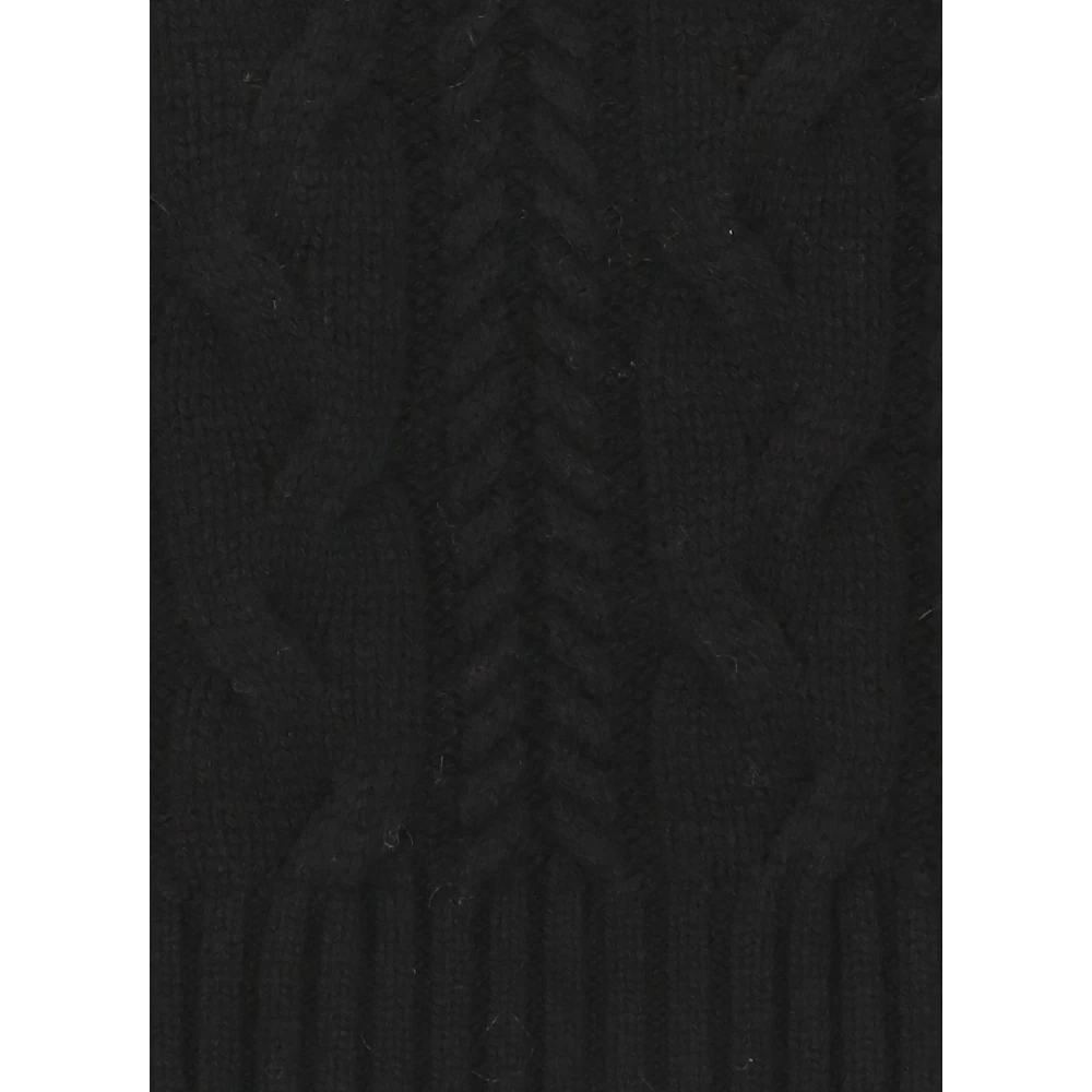 Kangra Zwarte Kasjmier Wol Jumper Crewneck Sweater Black Dames