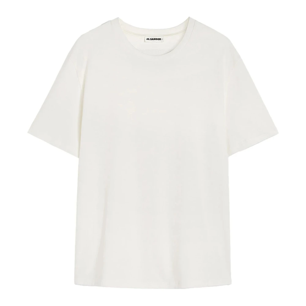 Jil Sander Witte Katoenen T-shirt met Logo White Heren