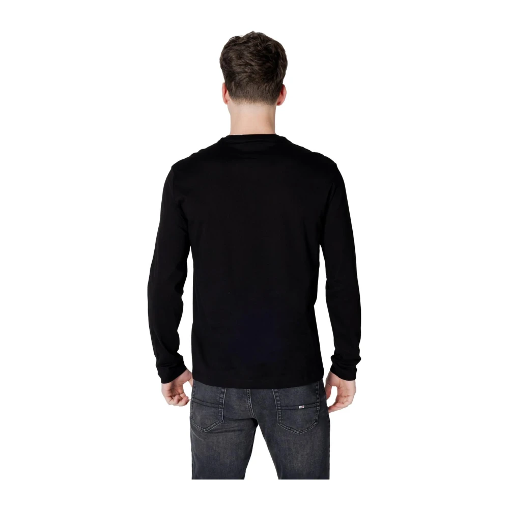 Armani Exchange Ronde Hals Lange Mouwen Gebreide Sweater Black Heren