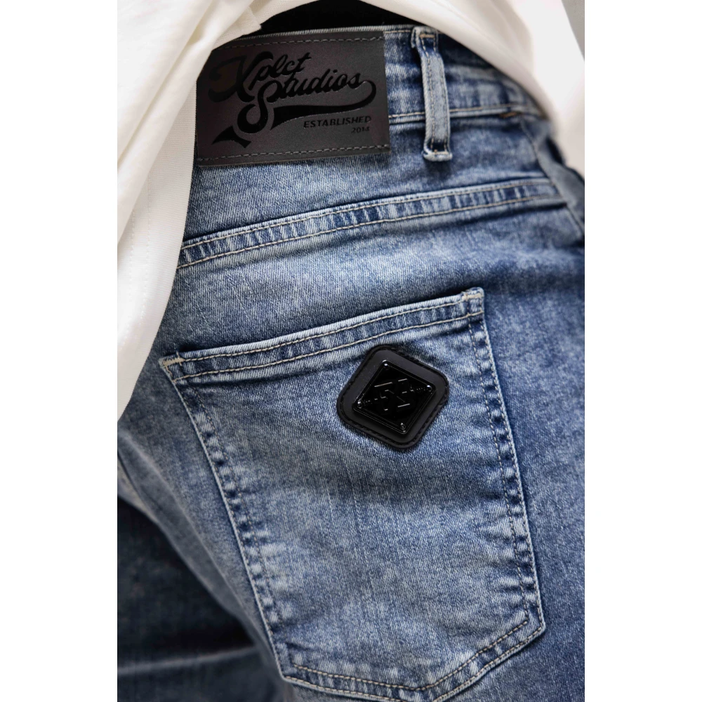 Xplct Studios Blauwe Cargo Broek Heren Blue Heren