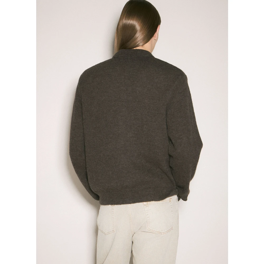 Our Legacy Wolblend avondpolo vest Brown Heren