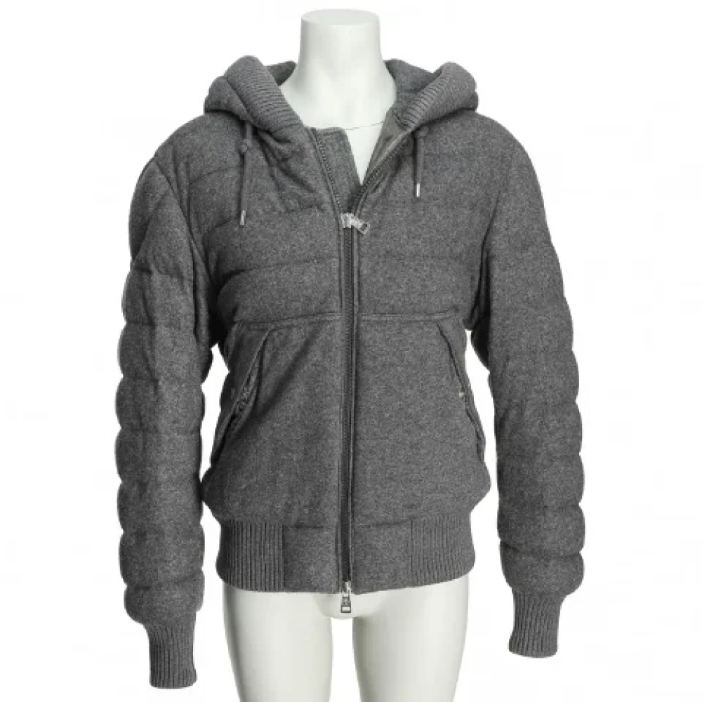 Moncler Pre-owned Fabric outerwear Gray Dames