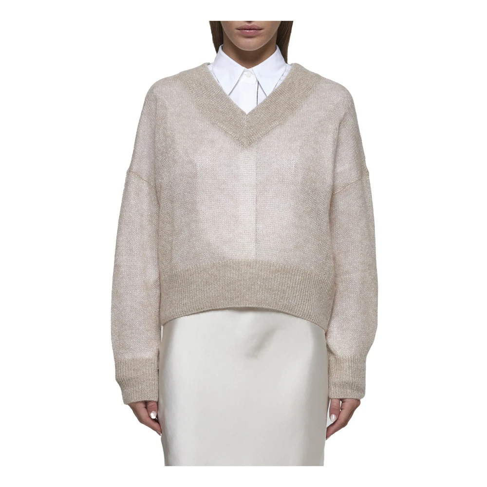 BRUNELLO CUCINELLI Luxe Sweaters Collectie Beige Dames