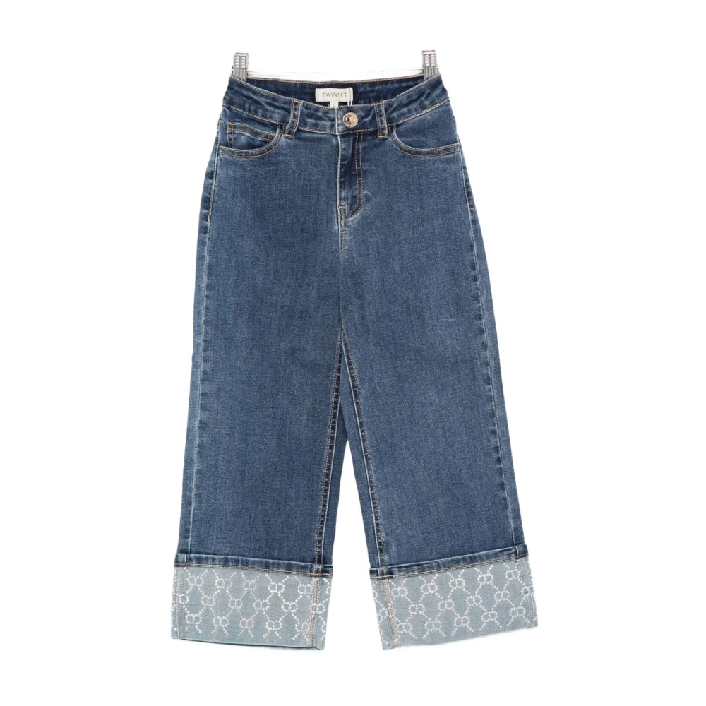 Twinset Girls Blue Jeans, 8 Y, Jeans Set