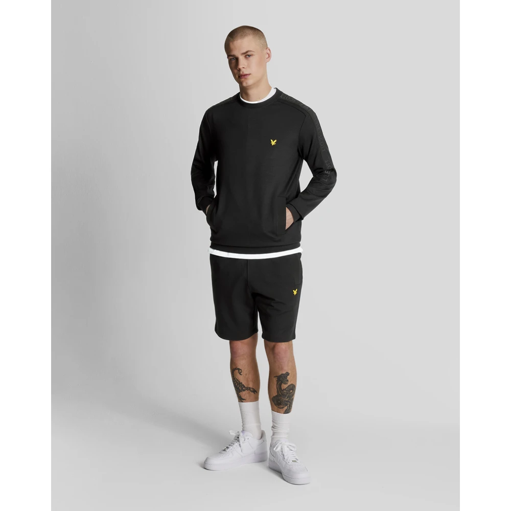 Lyle & Scott Zak Sweat Crew Midlayer Black Heren