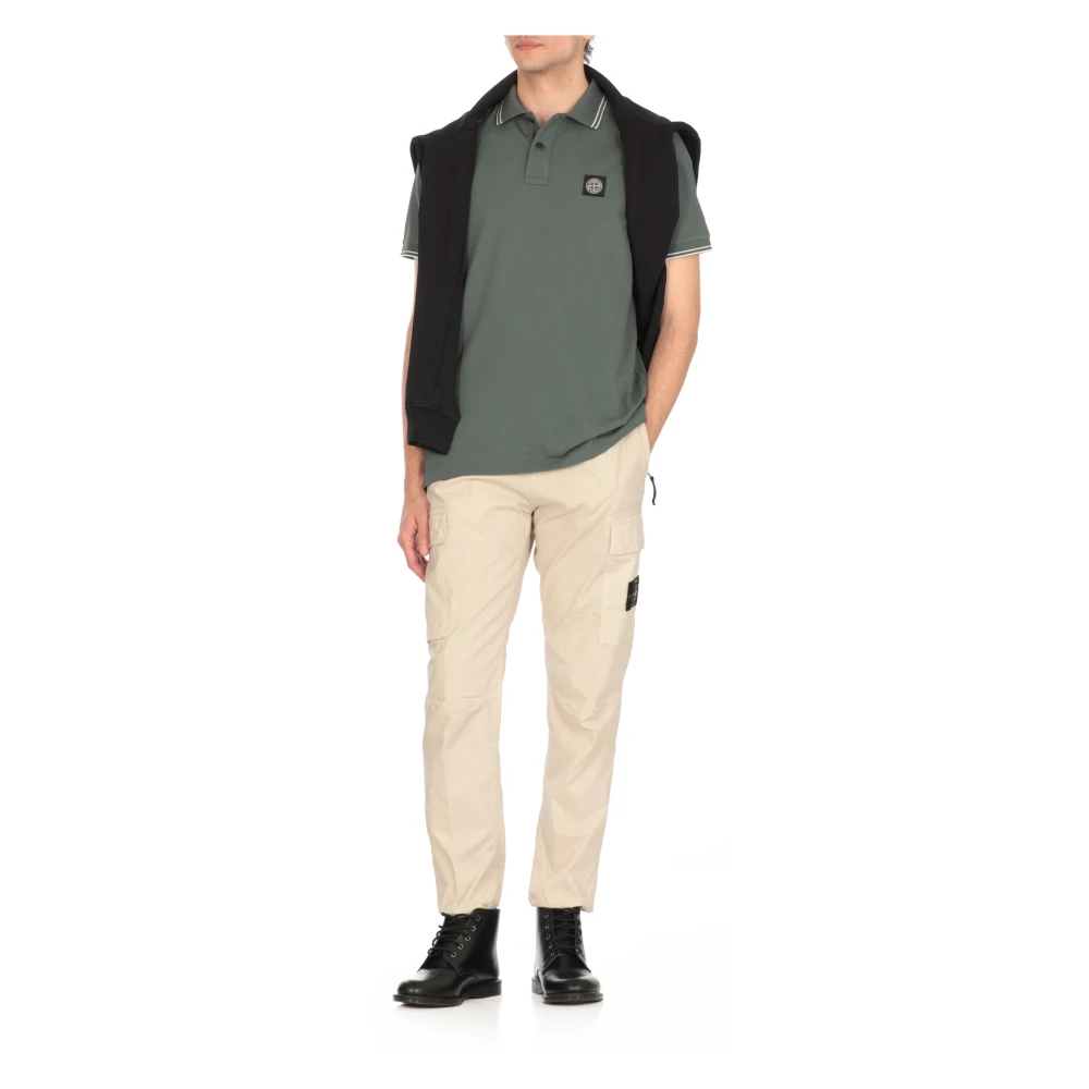 Stone Island Groen Poloshirt met Logopatch Green Heren