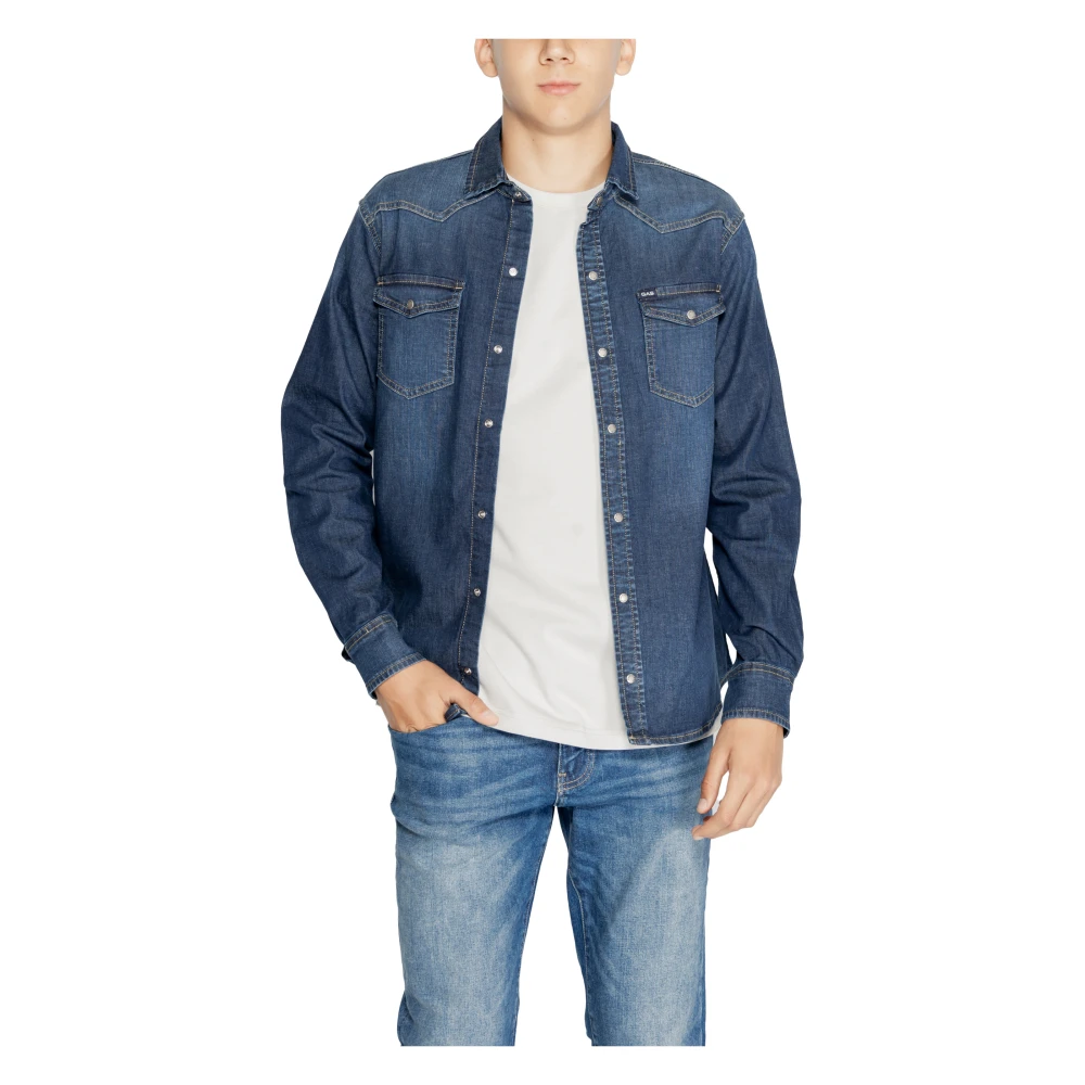 GAS Herenoverhemd Herfst Winter Collectie Blue Heren