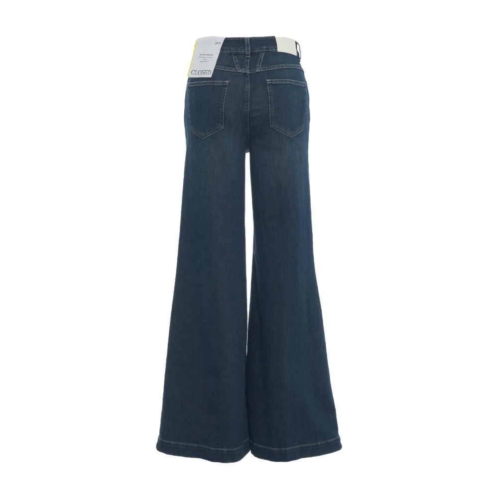closed Blauwe Wide-Leg High-Waisted Jeans Blue Dames