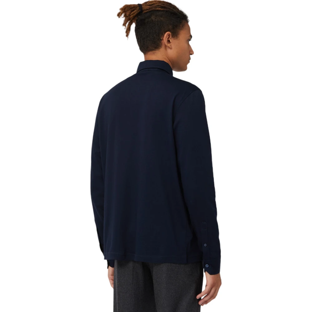 Harmont & Blaine Polo Lange Mouw Blue Heren