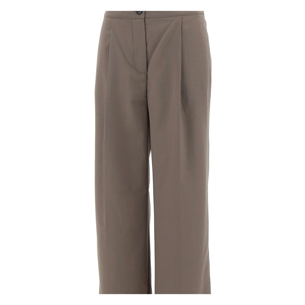 Holzweiler Taupe Wollen Blend Damesbroek Cyra Brown Dames