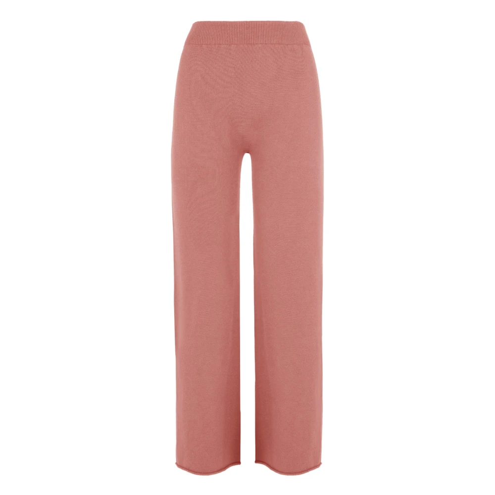 Bomboogie Donna Rosa - Pantaloni In Maglia Senza Cuciture A Gamba Dritta - Trousers - M