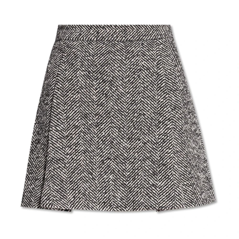 Moschino Rok met geborduurd patroon Black Dames