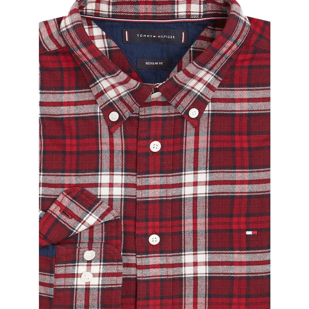 Tommy Hilfiger Geborsteld Tommy Tartan Overhemd Red Heren