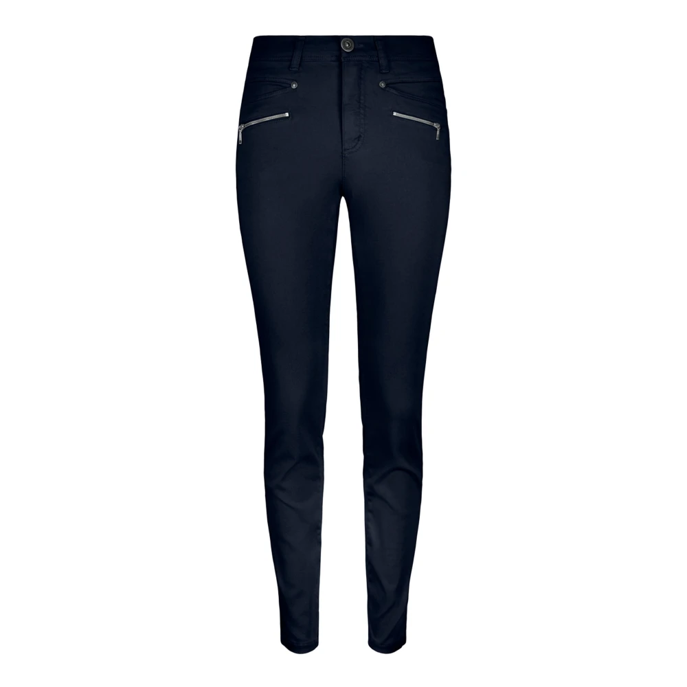 2-Biz Blue Skinny Trousers, Female, 2XL, Navy Rany Trousers With Zipper Pockets