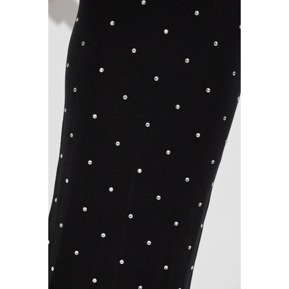 Versace Jurk met glinsterende applicaties Black Dames